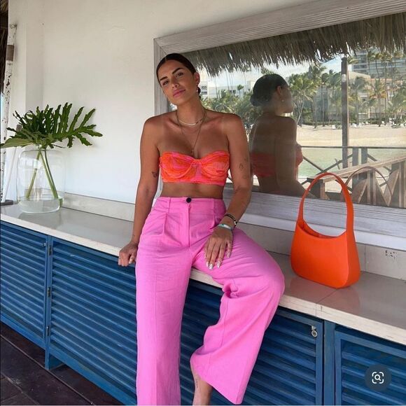 ZARA TULLE CORSET TOP size L - Picture 1 of 16